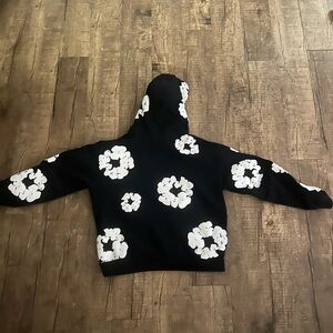Black and White Floral Men's Sweater
